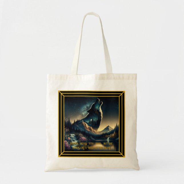 Bolso De Tela Howling Wolf (Frente)