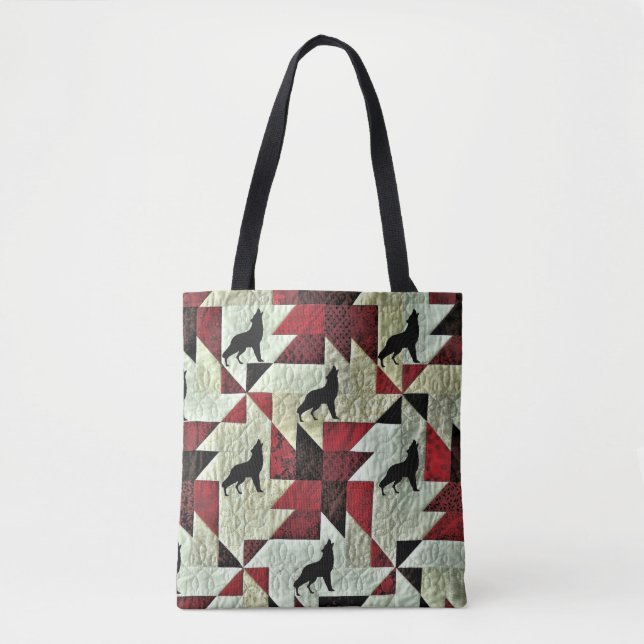 Bolso De Tela Howling Wolf Quilt (Anverso)