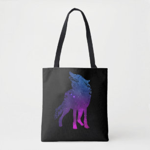 Bolso De Tela Howling Wolf Silhouette Wolves Forest Animal