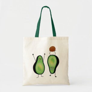 Bolso De Tela Hoyo verde divertido del handstand del aguacate