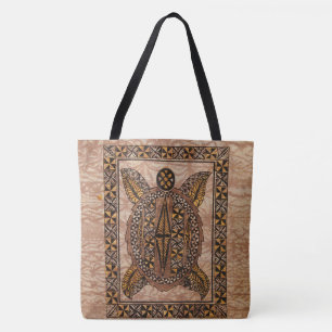 Bolso De Tela Hu Primitive Hawaiian Tattoo Tapa Beach Bag