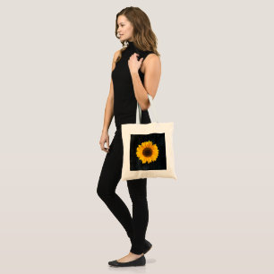 Bolso De Tela Huella de cromopa negra de girasol Togo Bag