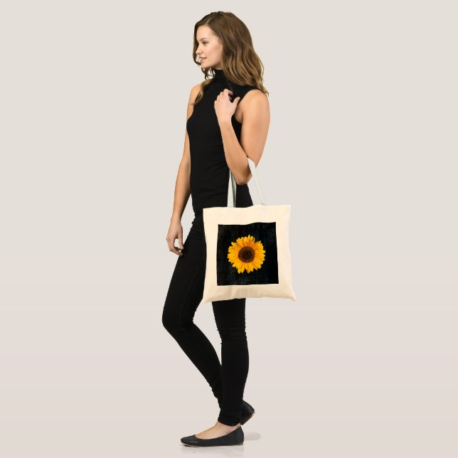 Bolso De Tela Huella de cromopa negra de girasol Togo Bag (Anverso (modelo))