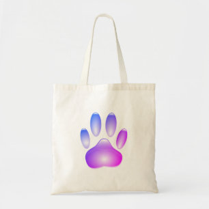 Bolso De Tela Huella de pata de perro de vidrio colorido