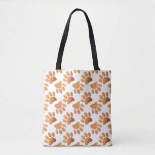 Bolso De Tela Huella de Perro de Madera Rusa