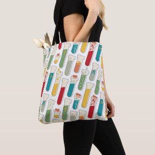 Bolso De Tela Huella de Tubo de Prueba de Química Moderna de Mid