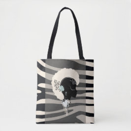 Bolso De Tela Huella de zebra estampado animal safari a Tote de