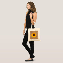 Bolso De Tela Huella giratoria negra de girasol Togo Bag