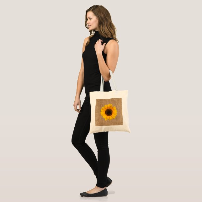 Bolso De Tela Huella giratoria negra de girasol Togo Bag (Anverso (modelo))