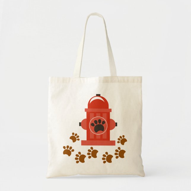 Bolso De Tela Huellas de protección contra incendios (Frente)