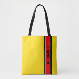 Bolso De Tela HUELLAS DEPORTIVAS - rojo fuego, negro, blanco
