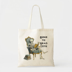 Bolso De Tela Hueso Para Leer El Skeleton Tote Bag