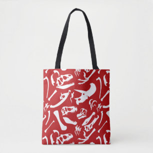 Bolso De Tela Huesos de dinosaurio (rojo)