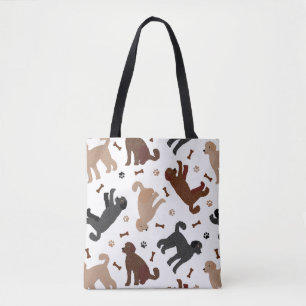 Bolso De Tela Huesos y patas de labradoodle