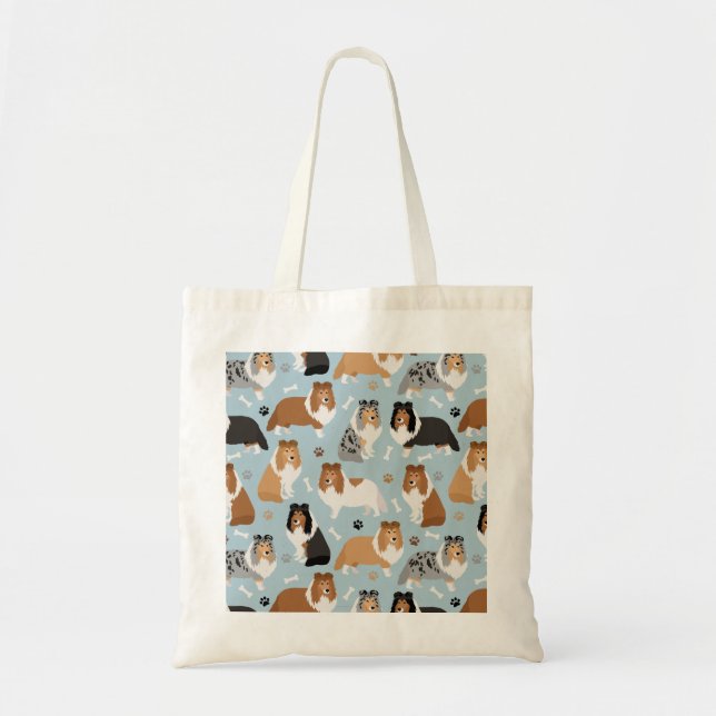 Bolso De Tela Huesos y patas de perro (Frente)