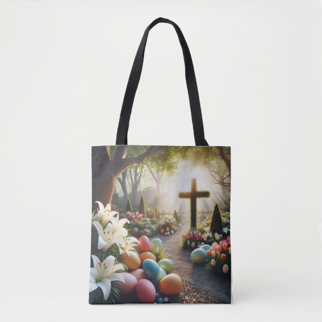 Bolso De Tela Huevo cruzado/de Pascua/Lilly (Anverso)