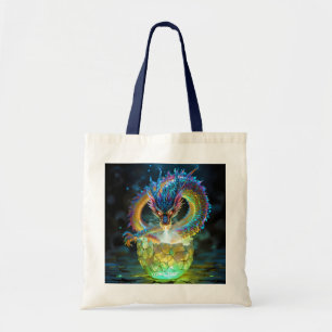 Bolso De Tela Huevo de dragón verde fantástico y lindo