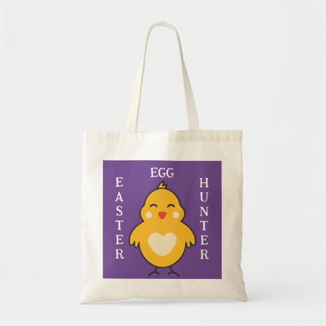 Bolso De Tela Huevo de Pascua Chick Hunter Tote Bag (Frente)