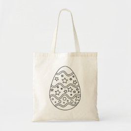 Bolso De Tela Huevo de Pascua con estrellas