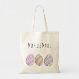Bolso De Tela Huevo de Pascua con nombre