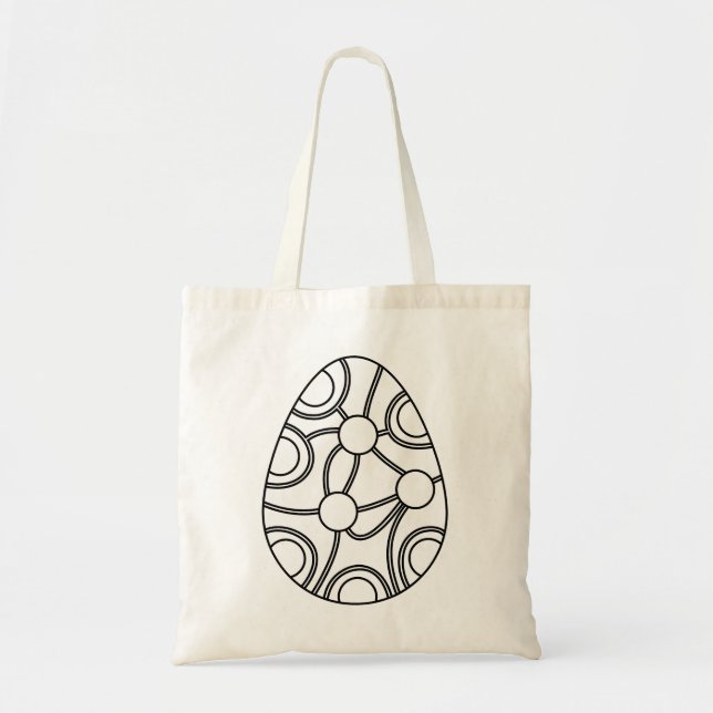 Bolso De Tela Huevo de Pascua con puntos (Frente)