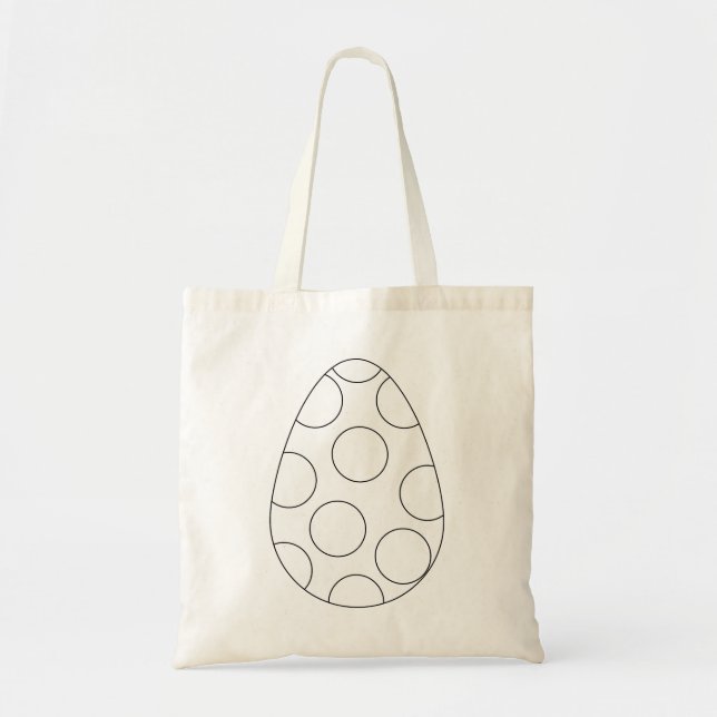 Bolso De Tela Huevo de Pascua con puntos grandes (Frente)