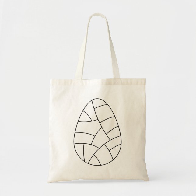Bolso De Tela Huevo de Pascua con rayas (Frente)
