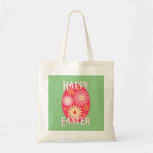 Bolso De Tela Huevo de Pascua Floral Moderno de Pascua