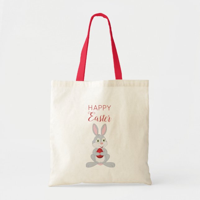 Bolso De Tela Huevo de Pascua Roja (Frente)