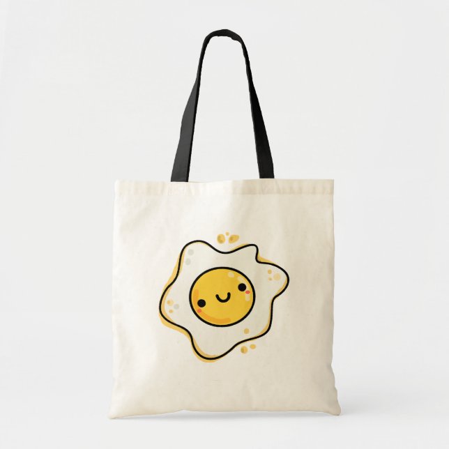 Bolso De Tela Huevo frito Cute Kawaii (Frente)