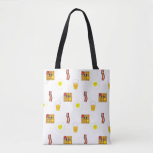Bolso De Tela Huevo frito, tocino y gofres Personalizado