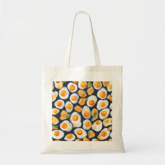 Bolso De Tela Huevo Frito y Tostada Patrón Continuo | Arte de Co