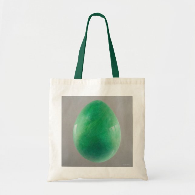 Bolso De Tela Huevo grande del jade (Frente)