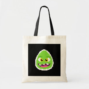 Bolso De Tela Huevo pixelado lindo fango de café monstruo