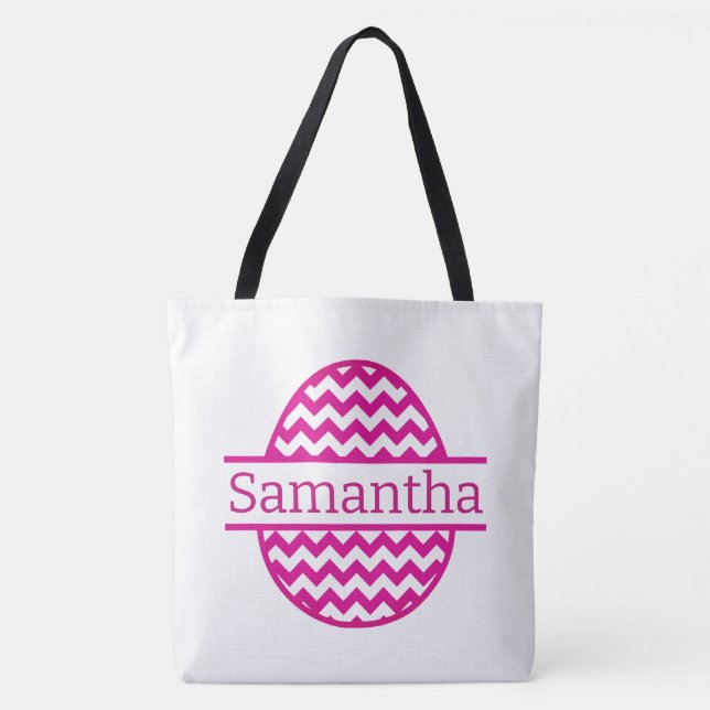 Bolso De Tela Huevo rosa de Pascua (Anverso)