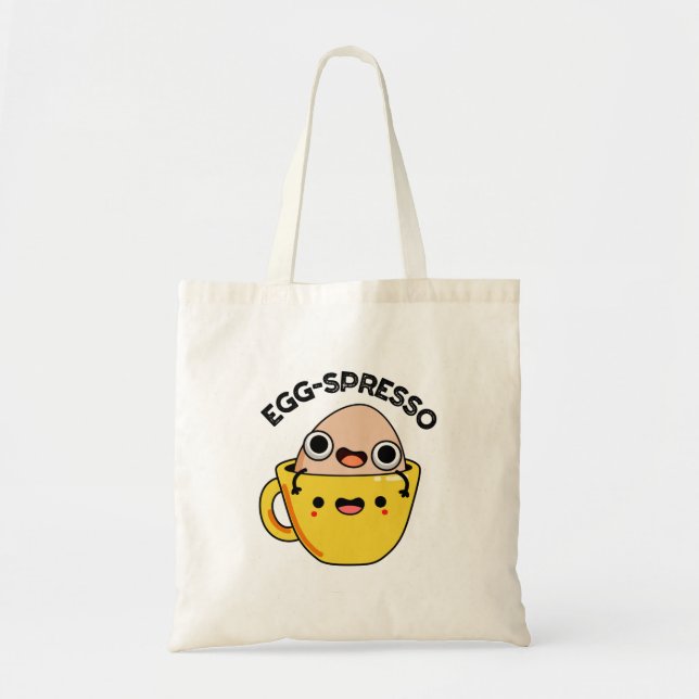 Bolso De Tela Huevo-Spresso Gracioso Huevo Café Pun (Frente)
