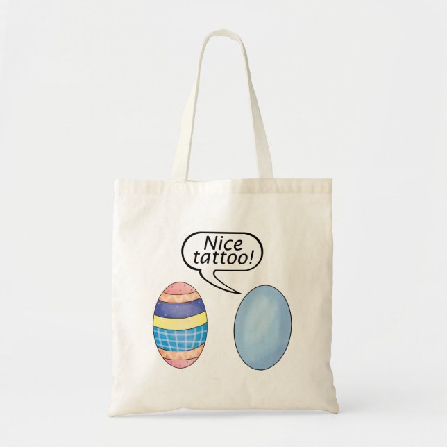 Bolso De Tela Huevos de Pascua agradables del tatuaje (Frente)