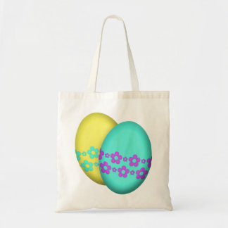 Bolso De Tela Huevos De Pascua Con Flores