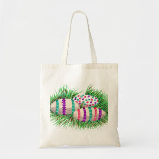 Bolso De Tela Huevos de Pascua en hierba