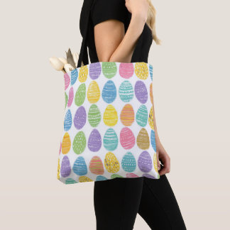 BOLSO DE TELA HUEVOS DE PASCUA ROSADOS MORADOS AZULES AMARILLOS 