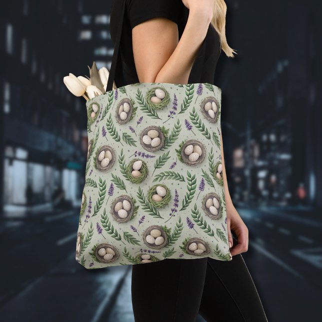 Bolso De Tela Huevos de Pascua Verde Simple Salvia Nido Lavanda (Subido por el creador)
