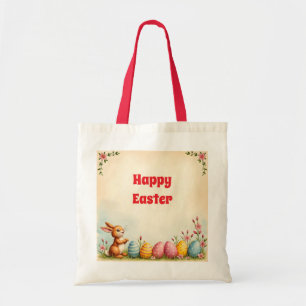 Bolso De Tela Huevos De Pascua Y Colección Popular De Conejo Peq