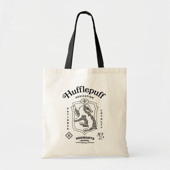 Bolso De Tela HUFFLEPUFF™ Dedication Patience Loyalty Crest (Frente)