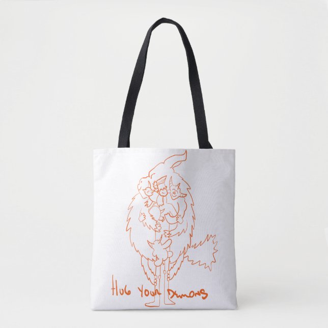 Bolso De Tela Hug Your Demons (Anverso)