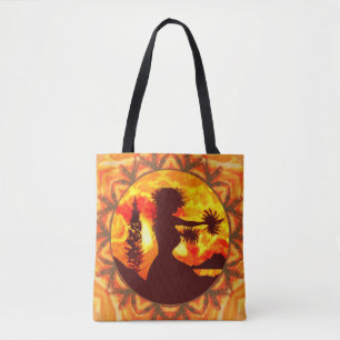 Bolso De Tela Hula Dancer Palms