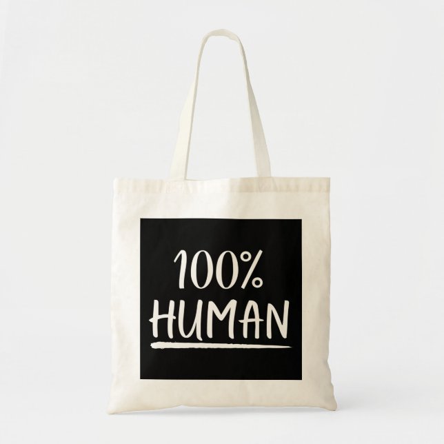 Bolso De Tela Humanidad 100% Humano (Frente)