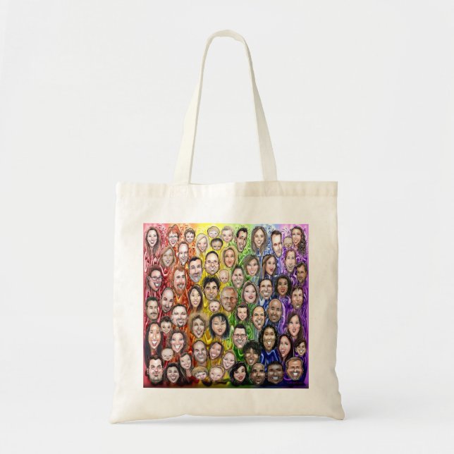 Bolso De Tela Humanidad entrelazada (Frente)