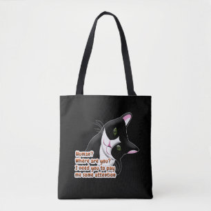 Bolso De Tela ¿Humano? ¿Dónde estás? Gato