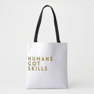Bolso De Tela Humanos Blancos/Dorados Tienen Habilidades