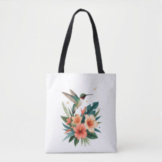 Bolso De Tela Hummingbird Bloom Tropical Botanical Bag